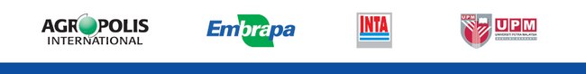 logos Agropolis Interantional, Embrapa, Inta, UPM