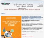 E sciences vertes - lettre d'Agropolis International, septembre 2017